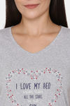 Rosaline Spatial Speckle Knit Cotton Top - Grey Melange — thumbnail 5